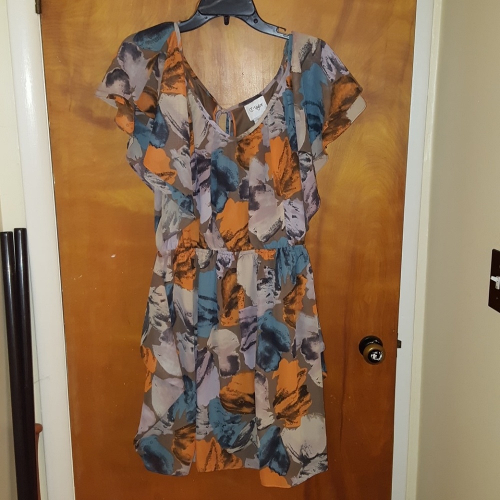 J Taylor flutter sleeve dress